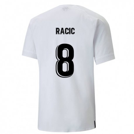 Kandiny Homme Maillot Uros Racic #8 Blanc Crémeux Tenues Domicile 2022/23 T-Shirt