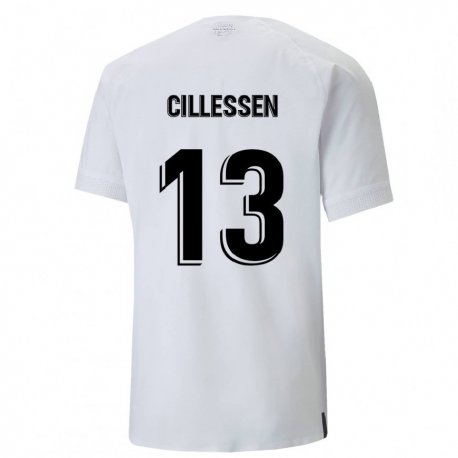 Kandiny Homme Maillot Jasper Cillessen #13 Blanc Crémeux Tenues Domicile 2022/23 T-shirt
