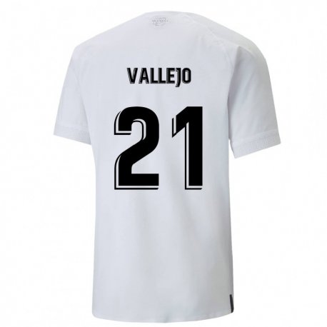 Kandiny Homme Maillot Manu Vallejo #21 Blanc Crémeux Tenues Domicile 2022/23 T-shirt