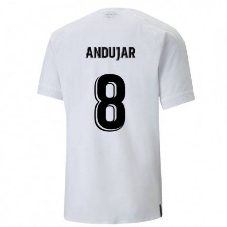 Kandiny Homme Maillot Candela Andujar #8 Blanc Crémeux Tenues Domicile 2022/23 T-Shirt