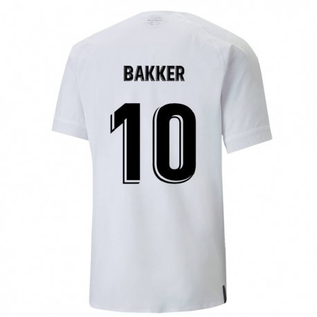 Kandiny Homme Maillot Linda Bakker #10 Blanc Crémeux Tenues Domicile 2022/23 T-shirt