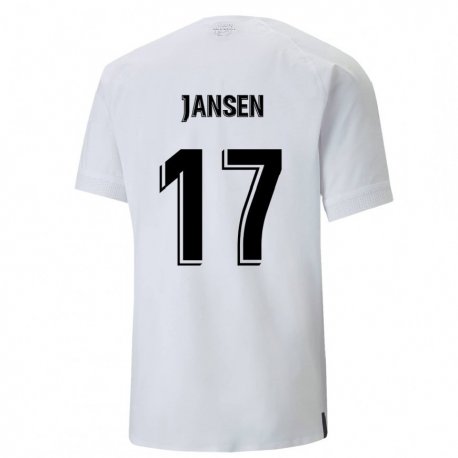 Kandiny Homme Maillot Ellen Jansen #17 Blanc Crémeux Tenues Domicile 2022/23 T-Shirt