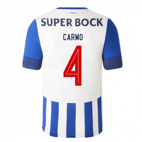 Kandiny Homme Maillot David Carmo #4 Bleu Royal Tenues Domicile 2022/23 T-shirt