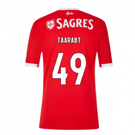 Kandiny Homme Maillot Adel Taarabt #49 Rouge Néon Tenues Domicile 2022/23 T-shirt