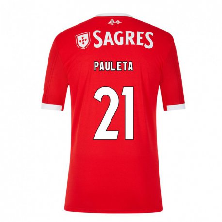 Kandiny Homme Maillot Pauleta #21 Rouge Néon Tenues Domicile 2022/23 T-shirt