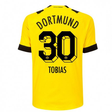 Kandiny Homme Maillot Vogt Tobias #30 Jaune Tenues Domicile 2022/23 T-Shirt
