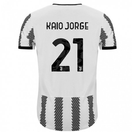 Kandiny Homme Maillot Kaio Jorge #21 Blanc Noir Tenues Domicile 2022/23 T-Shirt