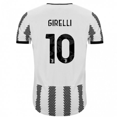 Kandiny Homme Maillot Cristiana Girelli #10 Blanc Noir Tenues Domicile 2022/23 T-Shirt