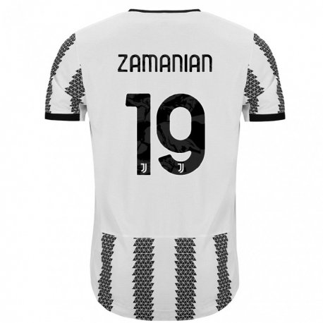 Kandiny Homme Maillot Annahita Zamanian #19 Blanc Noir Tenues Domicile 2022/23 T-Shirt