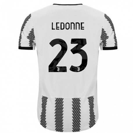 Kandiny Homme Maillot Nicolo Ledonne #23 Blanc Noir Tenues Domicile 2022/23 T-Shirt