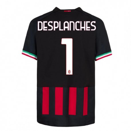 Kandiny Homme Maillot Sebastiano Desplanches #1 Noir Rouge Tenues Domicile 2022/23 T-Shirt