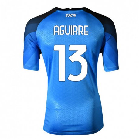 Kandiny Homme Maillot Yolanda Aguirre #13 Bleu Foncé Gris Tenues Domicile 2022/23 T-Shirt