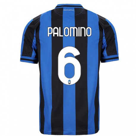 Kandiny Homme Maillot Jose Luis Palomino #6 Bleu Noir Tenues Domicile 2022/23 T-Shirt