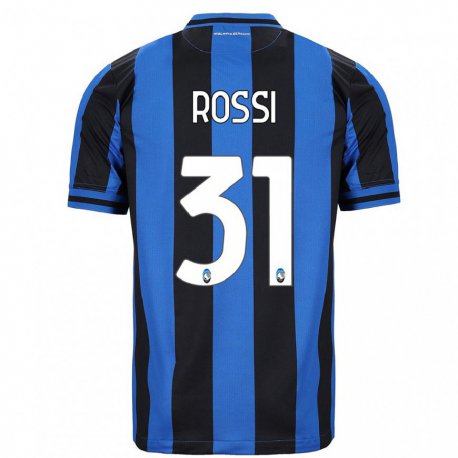 Kandiny Homme Maillot Francesco Rossi #31 Bleu Noir Tenues Domicile 2022/23 T-Shirt