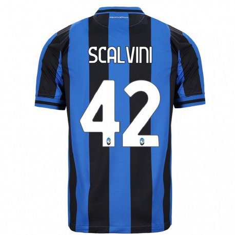 Kandiny Homme Maillot Giorgio Scalvini #42 Bleu Noir Tenues Domicile 2022/23 T-Shirt