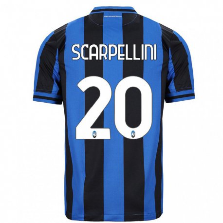 Kandiny Homme Maillot Andrea Scarpellini #20 Bleu Noir Tenues Domicile 2022/23 T-Shirt