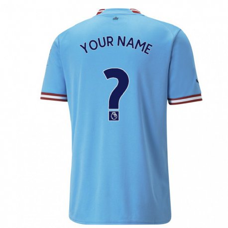 Kandiny Homme Maillot Votre Nom #0 Bleu Rouge Tenues Domicile 2022/23 T-Shirt