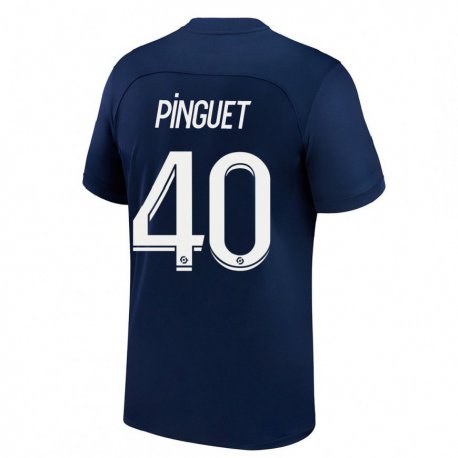 Kandiny Homme Maillot Alice Pinguet #40 Bleu Foncé Rouge Tenues Domicile 2022/23 T-Shirt