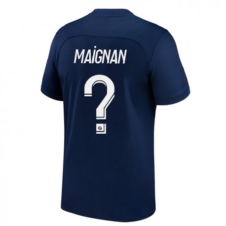 Kandiny Homme Maillot Stella Maignan #0 Bleu Foncé Rouge Tenues Domicile 2022/23 T-Shirt