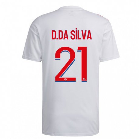 Kandiny Homme Maillot Damien Da Silva #21 Blanc Bleu Rouge Tenues Domicile 2022/23 T-Shirt