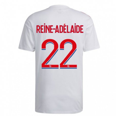 Kandiny Homme Maillot Jeff Reine-Adelaide #22 Blanc Bleu Rouge Tenues Domicile 2022/23 T-Shirt