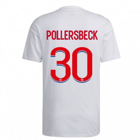 Kandiny Homme Maillot Julian Pollersbeck #30 Blanc Bleu Rouge Tenues Domicile 2022/23 T-Shirt
