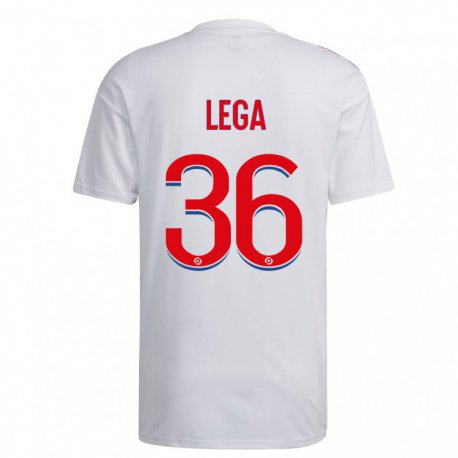 Kandiny Homme Maillot Sekou Lega #36 Blanc Bleu Rouge Tenues Domicile 2022/23 T-Shirt