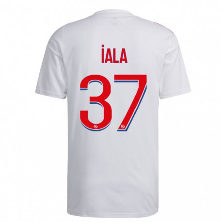 Kandiny Homme Maillot Celestino Iala #37 Blanc Bleu Rouge Tenues Domicile 2022/23 T-Shirt