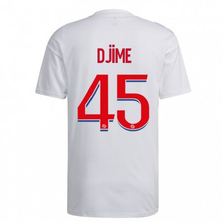 Kandiny Homme Maillot Ahmed Djime #45 Blanc Bleu Rouge Tenues Domicile 2022/23 T-Shirt