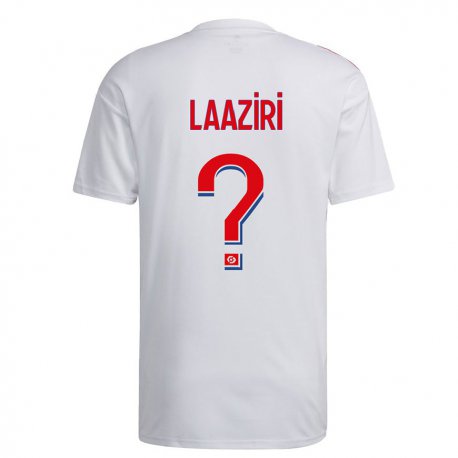Kandiny Homme Maillot Achraf Laaziri #0 Blanc Bleu Rouge Tenues Domicile 2022/23 T-Shirt