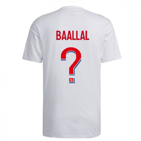 Kandiny Homme Maillot Abdellah Baallal #0 Blanc Bleu Rouge Tenues Domicile 2022/23 T-Shirt