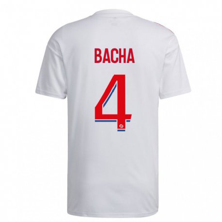 Kandiny Homme Maillot Selma Bacha #4 Blanc Bleu Rouge Tenues Domicile 2022/23 T-Shirt