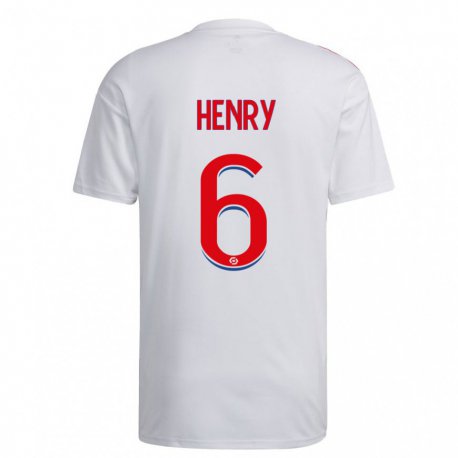 Kandiny Homme Maillot Amandine Henry #6 Blanc Bleu Rouge Tenues Domicile 2022/23 T-Shirt