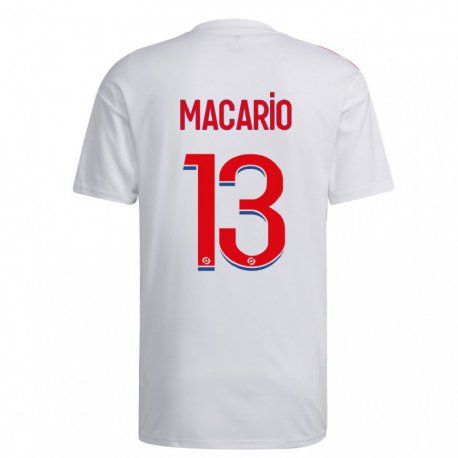 Kandiny Homme Maillot Catarina Macario #13 Blanc Bleu Rouge Tenues Domicile 2022/23 T-Shirt