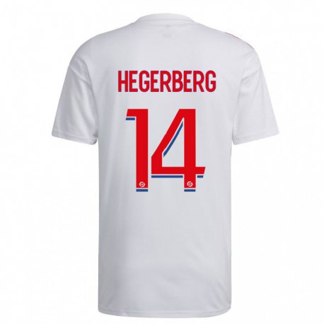 Kandiny Homme Maillot Ada Hegerberg #14 Blanc Bleu Rouge Tenues Domicile 2022/23 T-Shirt