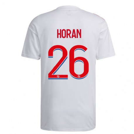Kandiny Homme Maillot Lindsey Horan #26 Blanc Bleu Rouge Tenues Domicile 2022/23 T-Shirt