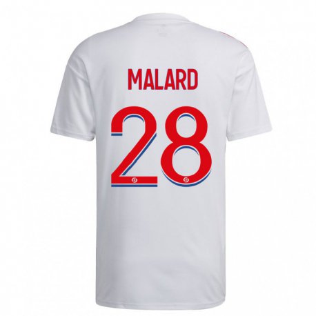 Kandiny Homme Maillot Melvine Malard #28 Blanc Bleu Rouge Tenues Domicile 2022/23 T-Shirt