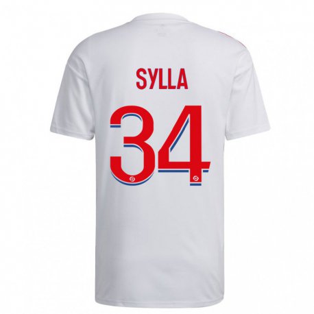 Kandiny Homme Maillot Kysha Sylla #34 Blanc Bleu Rouge Tenues Domicile 2022/23 T-Shirt