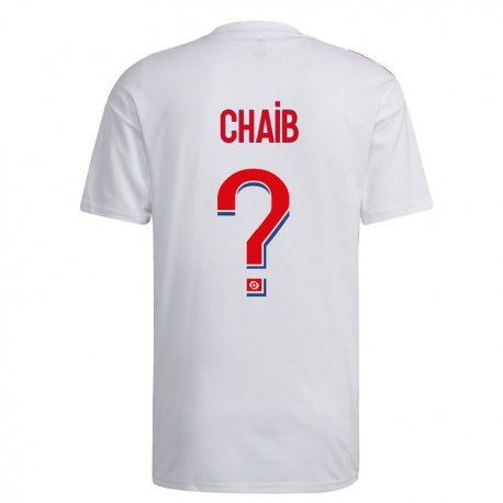 Kandiny Homme Maillot Yacine Chaib #0 Blanc Bleu Rouge Tenues Domicile 2022/23 T-Shirt