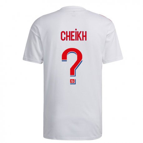Kandiny Homme Maillot Yanis Cheikh #0 Blanc Bleu Rouge Tenues Domicile 2022/23 T-Shirt