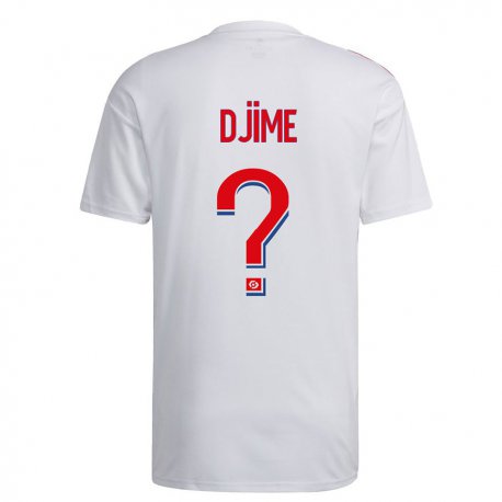 Kandiny Homme Maillot Ahmed Djime #0 Blanc Bleu Rouge Tenues Domicile 2022/23 T-shirt