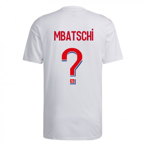 Kandiny Homme Maillot Prince Mbatschi #0 Blanc Bleu Rouge Tenues Domicile 2022/23 T-Shirt