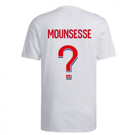 Kandiny Homme Maillot Jeremy Mounsesse #0 Blanc Bleu Rouge Tenues Domicile 2022/23 T-Shirt