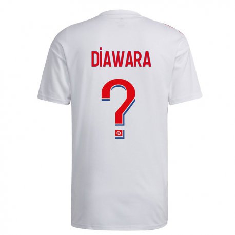 Kandiny Homme Maillot Tidiane Diawara #0 Blanc Bleu Rouge Tenues Domicile 2022/23 T-Shirt