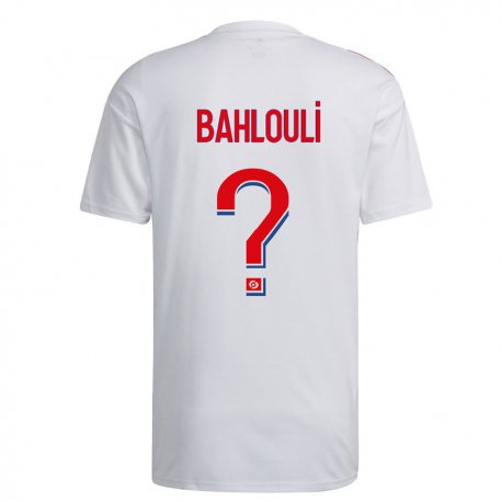 Kandiny Homme Maillot Djibrail Bahlouli #0 Blanc Bleu Rouge Tenues Domicile 2022/23 T-Shirt