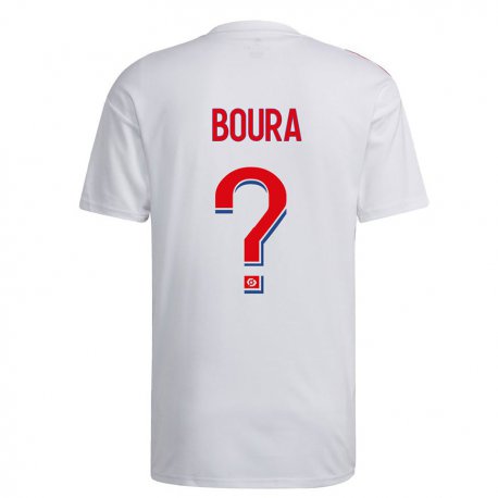 Kandiny Homme Maillot Amal Boura #0 Blanc Bleu Rouge Tenues Domicile 2022/23 T-Shirt