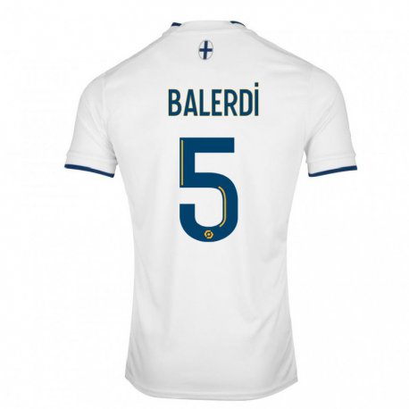 Kandiny Homme Maillot Leonardo Balerdi #5 Saphir Blanc Tenues Domicile 2022/23 T-Shirt