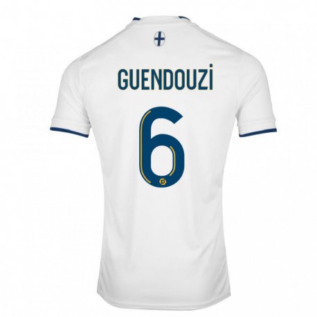 Kandiny Homme Maillot Matteo Guendouzi #6 Saphir Blanc Tenues Domicile 2022/23 T-Shirt