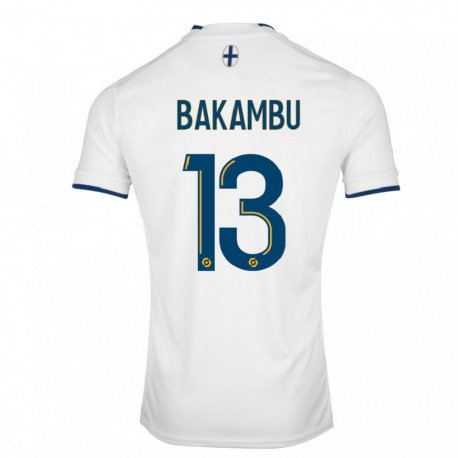 Kandiny Homme Maillot Cedric Bakambu #13 Saphir Blanc Tenues Domicile 2022/23 T-shirt