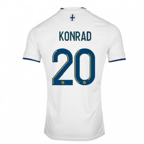 Kandiny Homme Maillot Konrad de la Fuente #20 Saphir Blanc Tenues Domicile 2022/23 T-Shirt